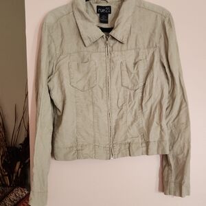 Creme Zip-Up Jacket